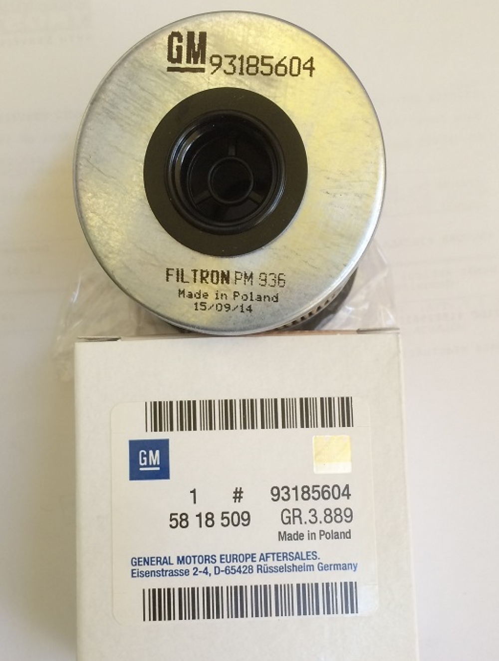 Filtru motorina Opel Astra G 1.7 2.0 2.2 FRAM PURFLUX